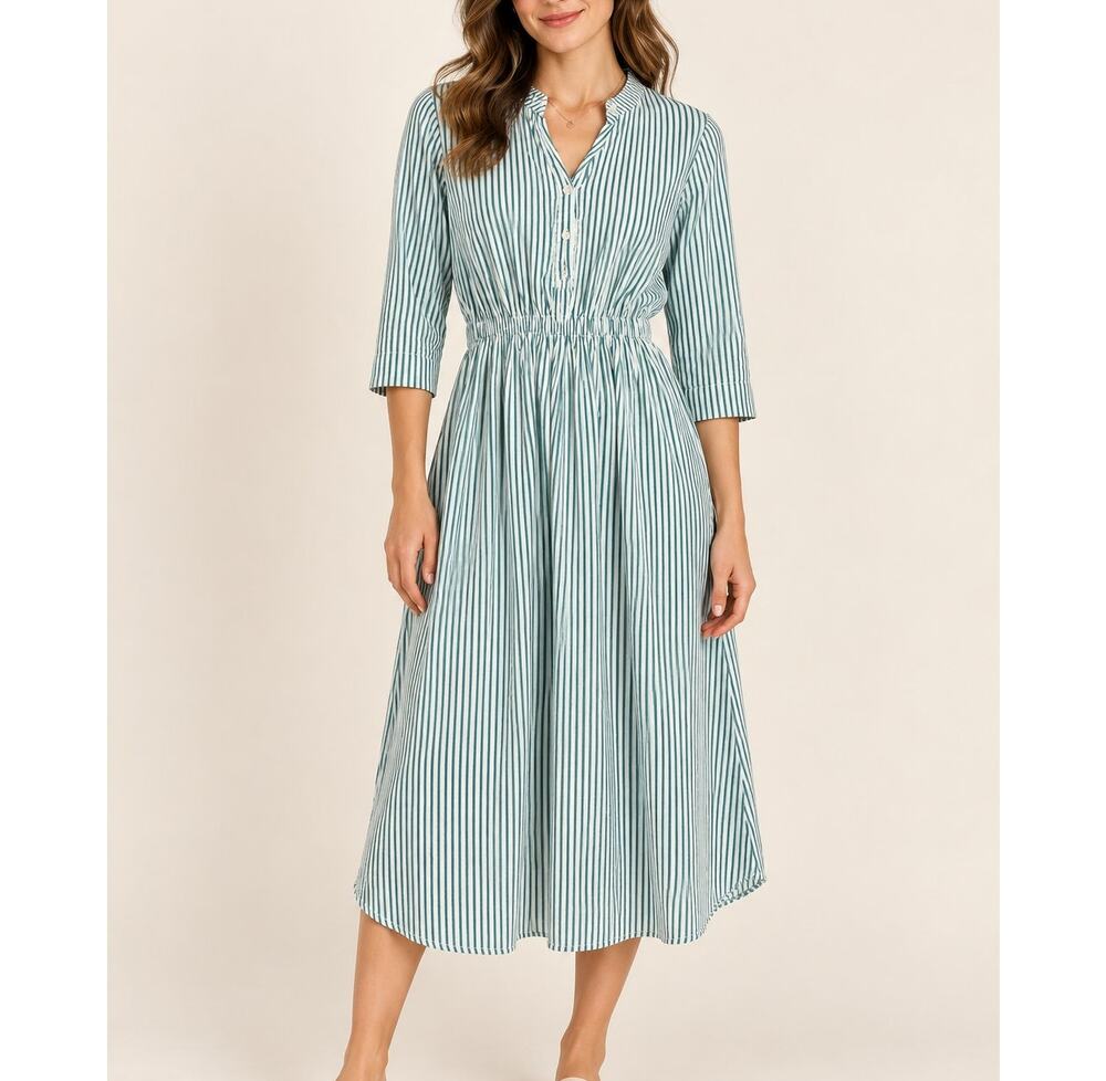 Livro Striped Cotton Midi Dress Sz. S